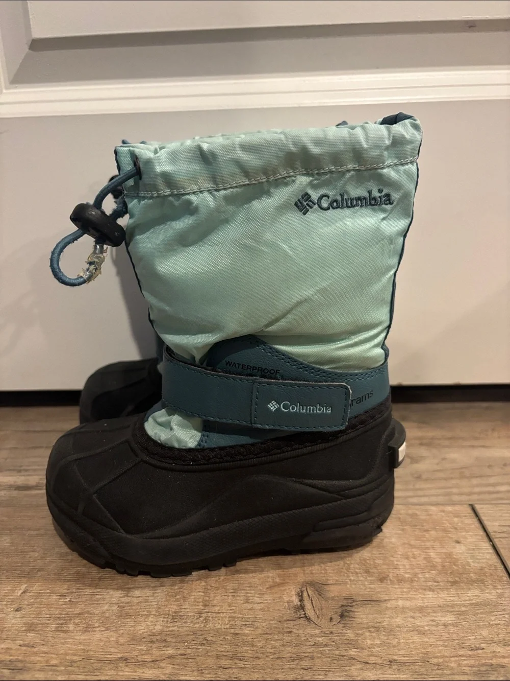 Columbia Kids Winter Snow Boots - Mint Green and Black - Picture 2 of 7